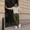 Olive Men's Loose Fit Cotton Pant