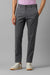 Dark Grey Regular Fit Mid Rise Cotton Chinos Pant