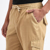 Men's Cotton Cargo Jogger Pants Khaki