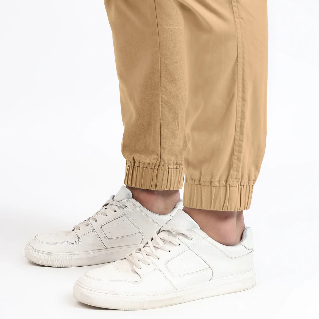 Men's Cotton Cargo Jogger Pants Khaki