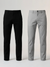 Light Grey and Black Chinos Pants Combo