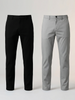 Light Grey and Black Chinos Pants Combo