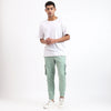 Men's Cotton Cargo Jogger Pants Mint Green