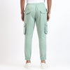 Men's Cotton Cargo Jogger Pants Mint Green