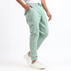 Men's Cotton Cargo Jogger Pants Mint Green