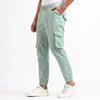 Men's Cotton Cargo Jogger Pants Mint Green