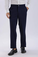 Navy Peanut Stretchable Trouser for Men