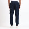 Men's Cotton Cargo Jogger Pants Navy Blue