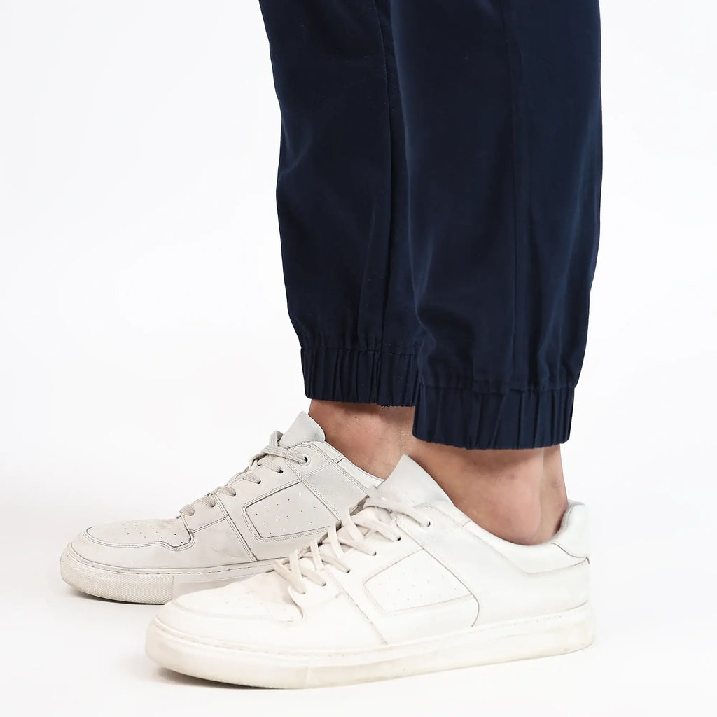 Men's Cotton Cargo Jogger Pants Navy Blue