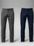 Dark Grey and Navy Blue Chinos Pants Combo