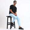 Men's Cotton Cargo Jogger Pants Sky Blue