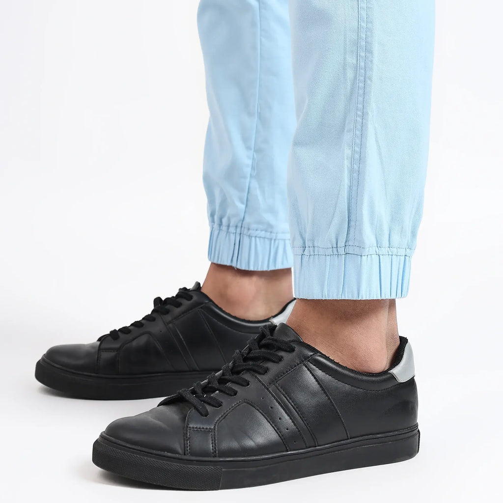 Men's Cotton Cargo Jogger Pants Sky Blue