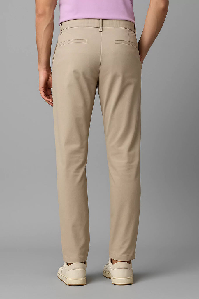 Stone Regular Fit Mid Rise Cotton Chinos Pant