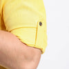 Yellow Airy Linen Short Kurtas for Men